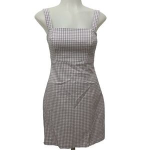 Hollister Purple White Checkered Dress size XS